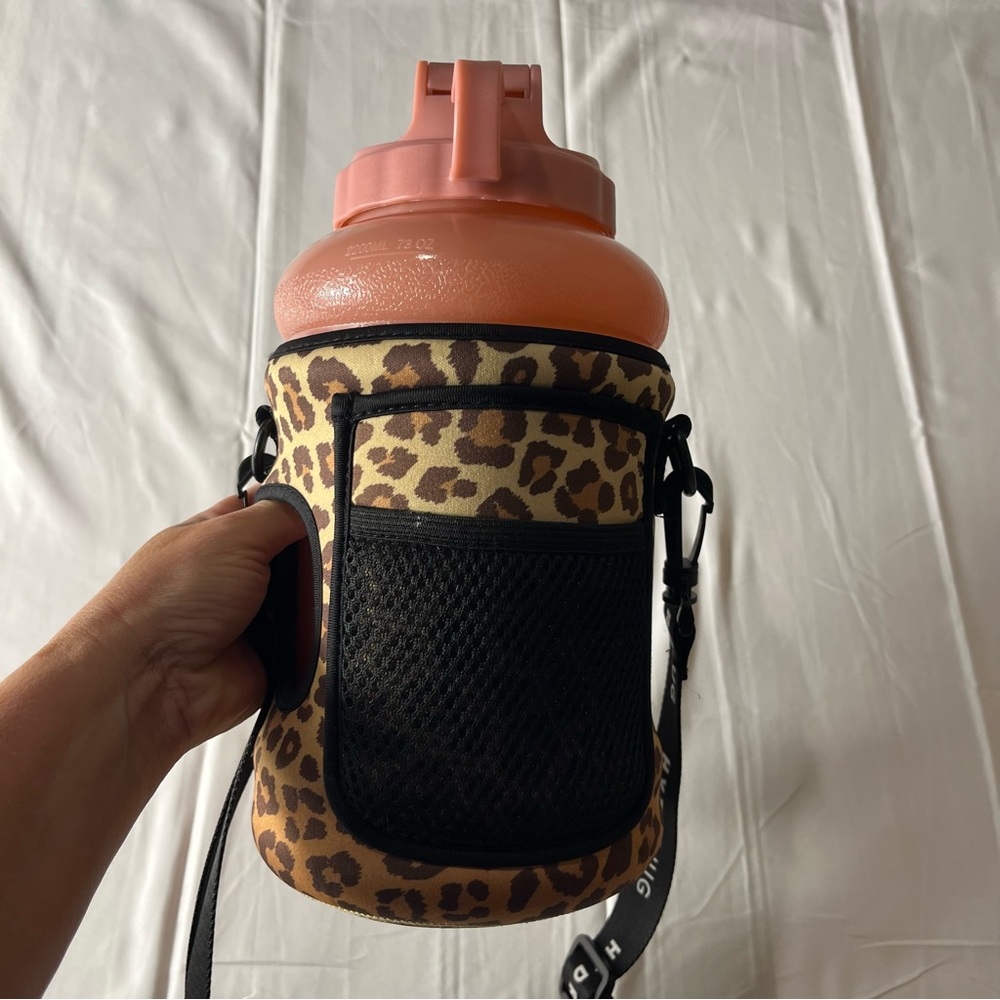 HydroJug Pro 73oz with Leopard Insulated Sleeve and Carrying Strap - Picture 2 of 8